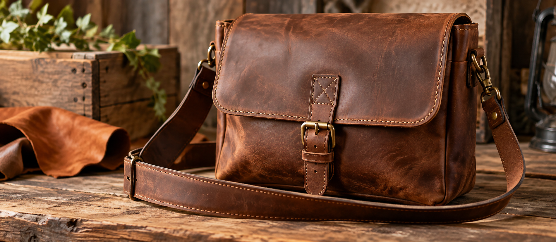 Taschenriemen aus Leder